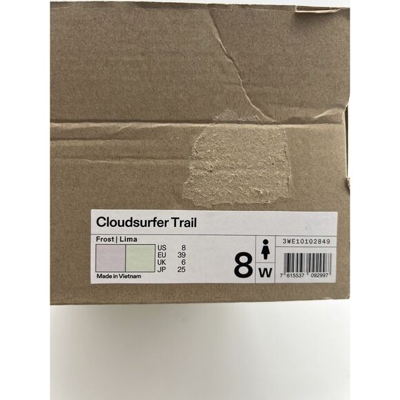 On Cloudsurfer Women's Size 8 Frost/Lima Trail Shoes 3WE10102849 - Picture 9 of 9